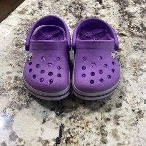 Purple crocs size C4